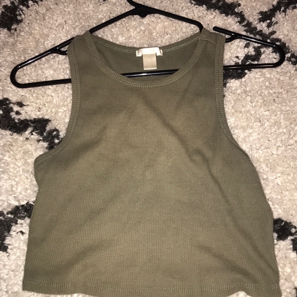 Green crop top